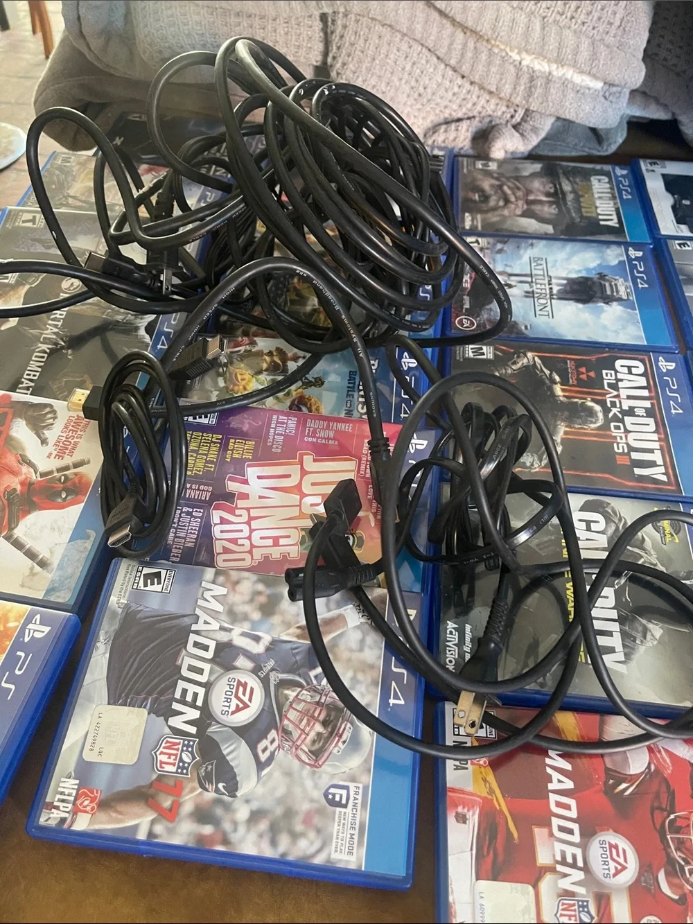 Sony PS4 Game Lot with Blue Case Covers
